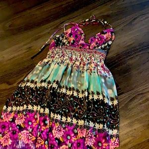 Beautiful floral dress with beaded straps